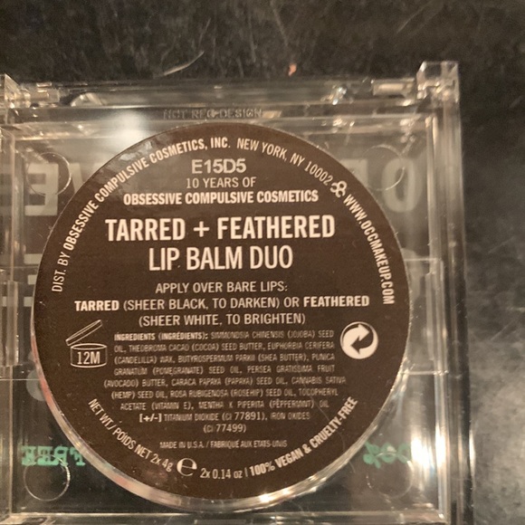 Obsessive Compulsive TARRED & FEATHERED LIP BALM DUO - Picture 3 of 3
